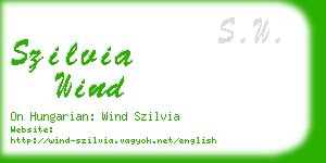 szilvia wind business card